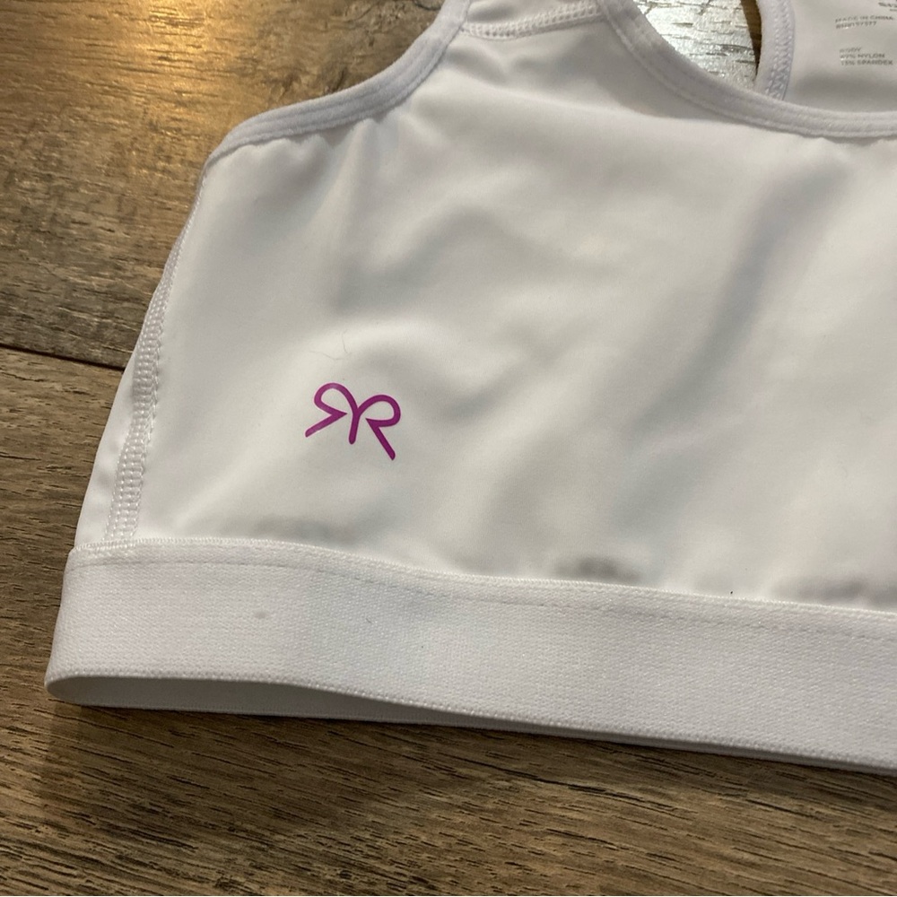Ruby Ribbon White Sports Bra - Picture 2 of 6